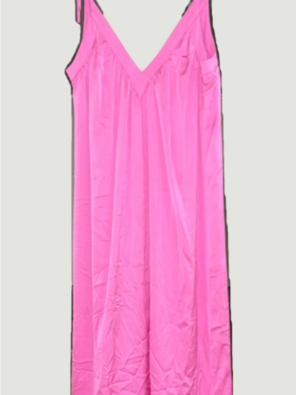 Lovers + Friends Hot Pink Satin V-Neck Slip